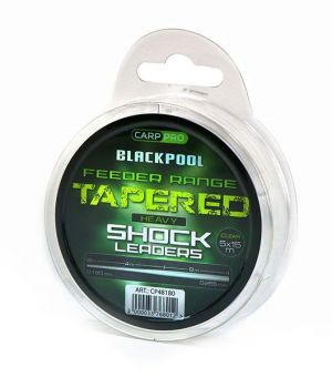 Carp Pro - Fir Inaintas Conic Blackpool Carp Shock Leaders Transparent 5x15m/rola 0,22mm-0,55mm
