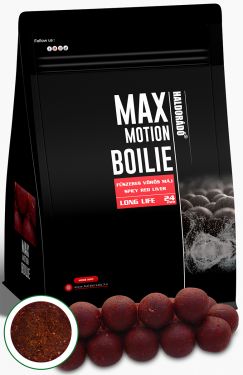 Haldorado - Max Motion Boilie Long Life - Ficat Rosu Condimentat, 24mm, 800g
