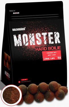 Haldorado - Monster Hard Boilie - Ficat Condimentat, 24mm, 700g