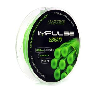 Nevis - Fir Textil Impulse 8 Braid Fluo Green 100m / 0,10mm / 7,8kg
