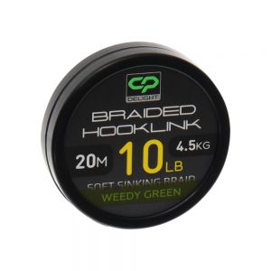 Carp Pro - Fir Textil Delight Braided Hooklink Soft Sinking Weedy Green 20m / 10lb / 4,5kg