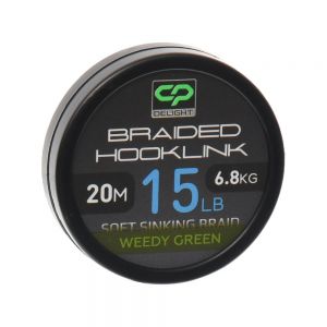 Carp Pro - Fir Textil Delight Braided Hooklink Soft Sinking Weedy Green 20m / 15lb / 6,8kg