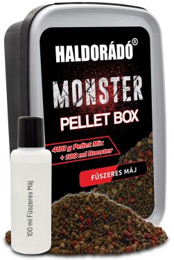 Haldorado - Pelete Monster Pellet Box - Ficat Condimentat, 400g